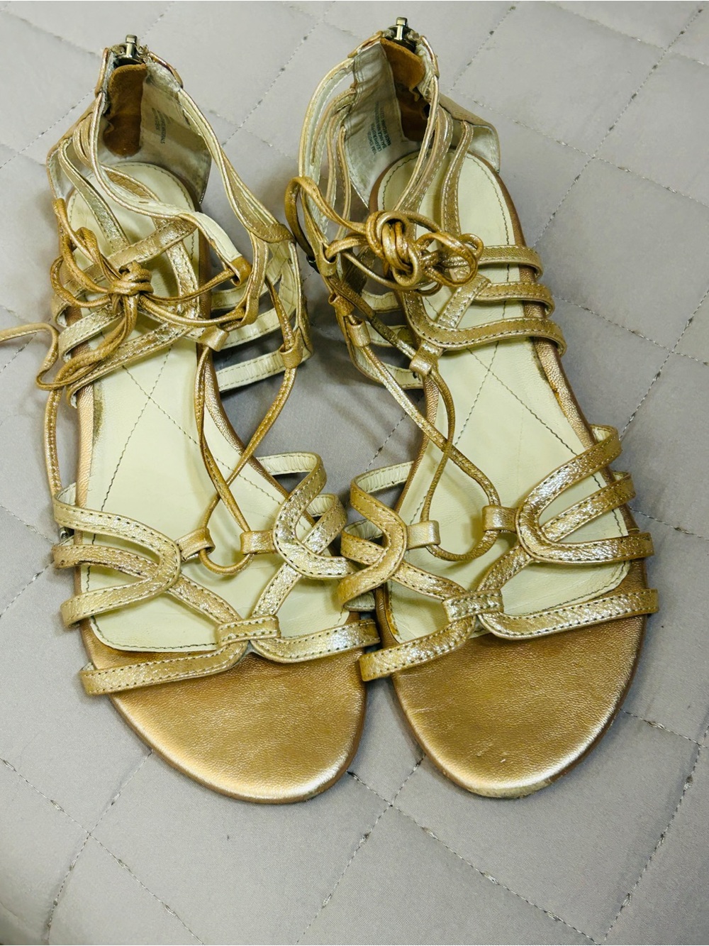 Isola Metallic Gold Strappy Women's Sandals